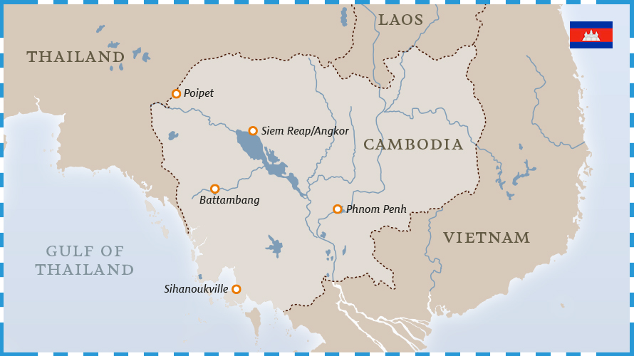 Mappa Cambogia