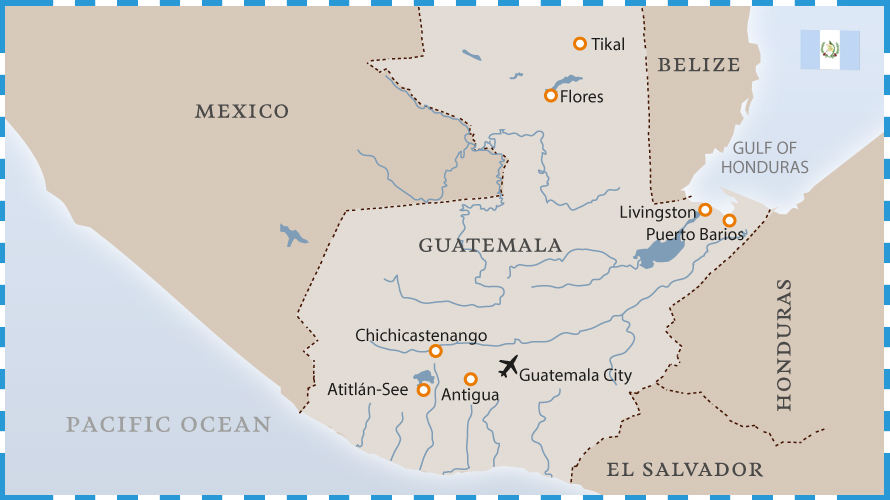 Mappa Guatemala